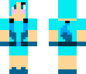 glaceon girl minecraft skin edited