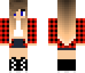 flannel girl headphones