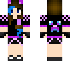 purple and cyan cat gamer double edited