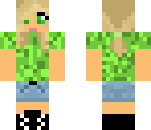 green shirted girl