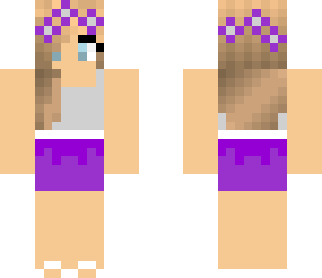 cute purple flower girl
