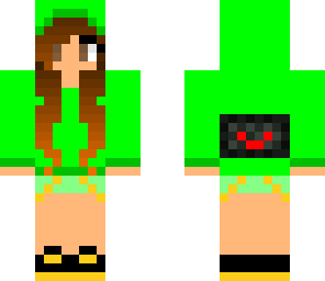 green spider hoddie girl