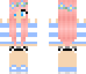 pink and blue girl
