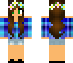 blue flannel girl