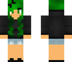 green haired girl