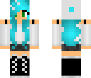 teal haired girl