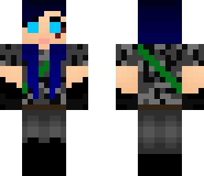 blue haired warrior minus helmet