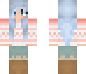 blue haired girl