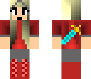 red diamond sword girl