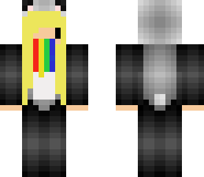 rainbow pixel barf panda girl