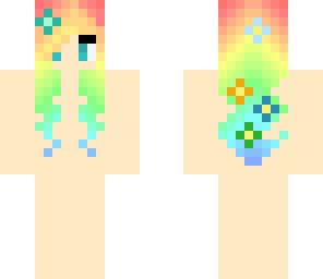 rainbow hair flower base