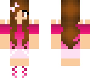 pink girl with bow