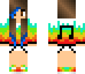 colorful music girl
