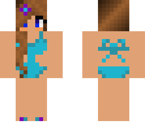 teal summer girl