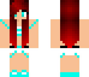 blue stripe bra red hair edit
