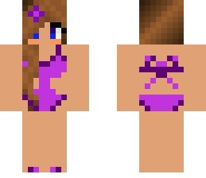 purple summer girl