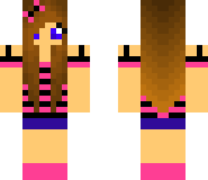 pink and black stripe girl