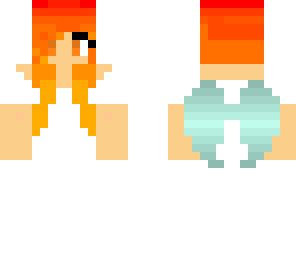 floating fire hair angel