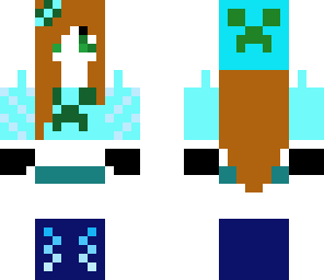 cute blue creeper girl