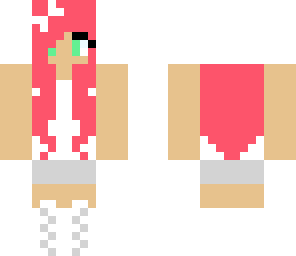 cute girl with pink hair