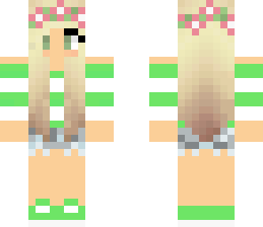 green flowercrown girl