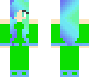 simple blue girl