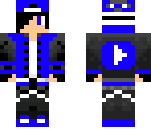 blue youtuber with hat