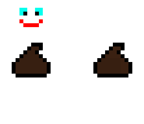 a piece of poo with a face