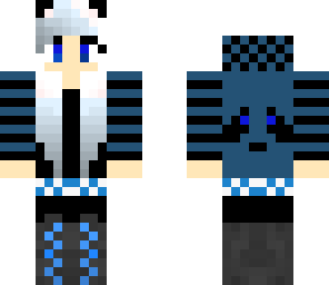 blue panda girl