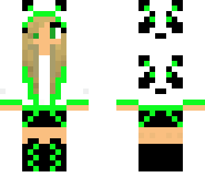 green panda girl