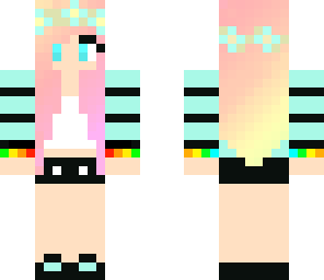 summer rainbow girl