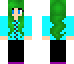green hair girl