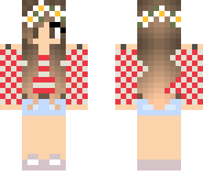 flower girl checkered shirt