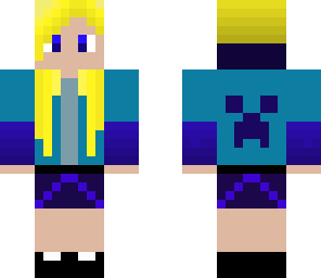 shaded blue creeper hoddie