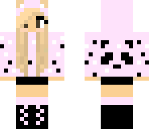 blonde and pink panda girl