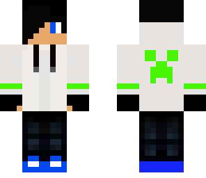 white cool creeper guy modificado black hair