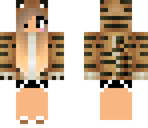 tiger girl with black eyes