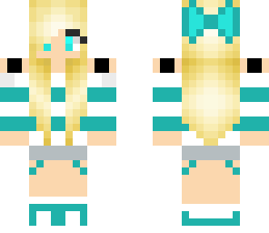 cute teal bow girl