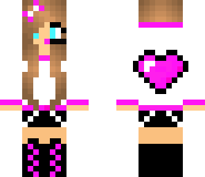 cute pink heart girl