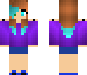 bue haired girl