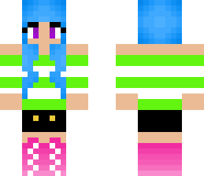 blue haired girl