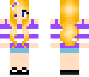 purple girl with bow
