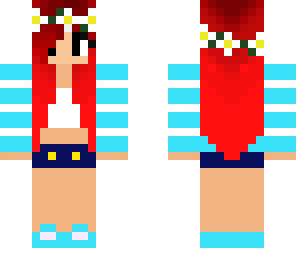 flower red head girl