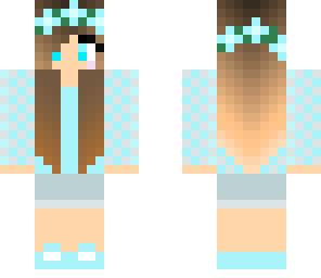 cute blue flower girl