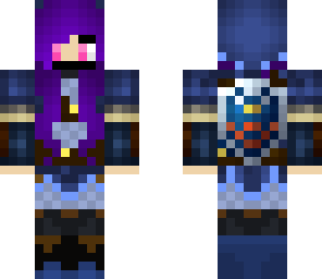 purple haired link girl