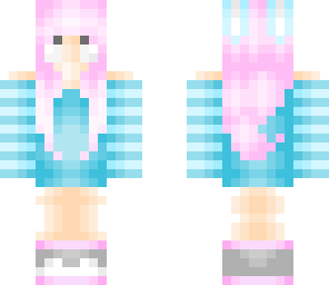 adorable herobrine bunny girl
