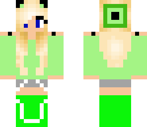 green cat girl