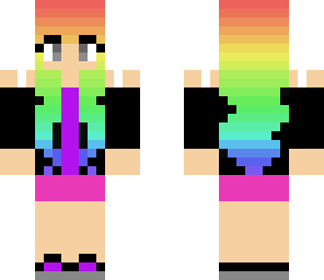 rainbow hair girl