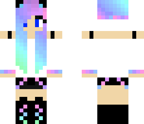 wolf rainbow girl