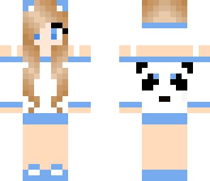 blue panda girl